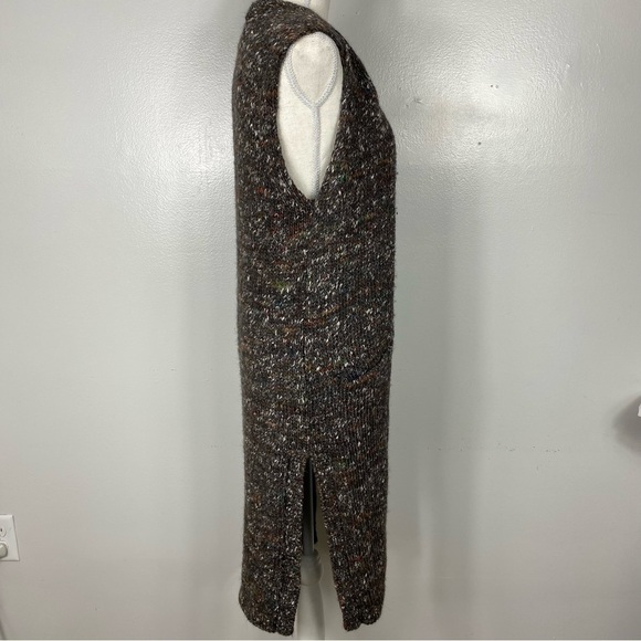 Aritzia Wilfred long wool, Alpaca, silk chunky knit cardigan vest - Picture 3 of 10